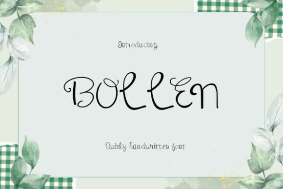 Bollen: A Playful Script Font for Editorial Design