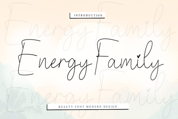 Energy Family: A Script Font for Editorial Elegance