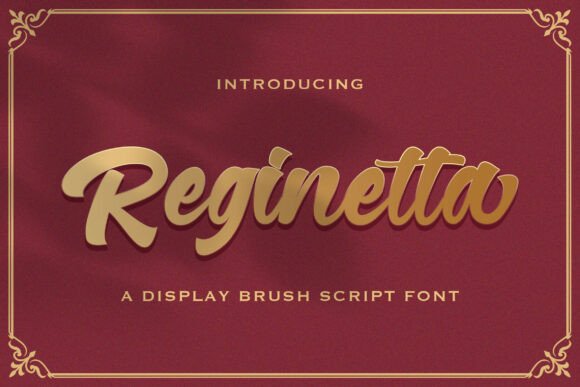 Reginetta: A Bold Script Font for Crafters and Designers