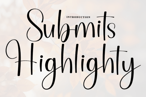 Submits Highlighty: A Script Font for Editorial Elegance
